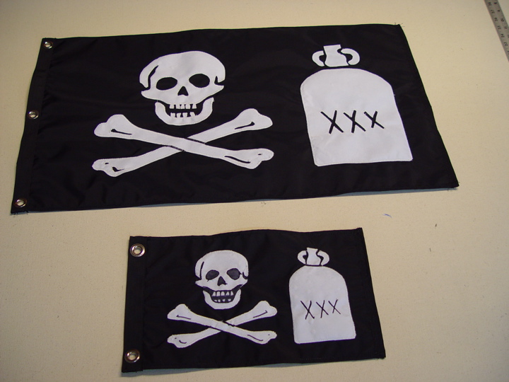 Custom Pirate Flag with Jug of Punch